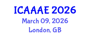 International Conference on Aeronautical and Aerospace Engineering (ICAAAE) March 09, 2026 - London, United Kingdom