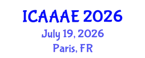 International Conference on Aeronautical and Aerospace Engineering (ICAAAE) July 19, 2026 - Paris, France