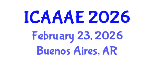 International Conference on Aeronautical and Aerospace Engineering (ICAAAE) February 23, 2026 - Buenos Aires, Argentina