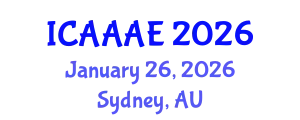 International Conference on Aeronautical and Aerospace Engineering (ICAAAE) January 26, 2026 - Sydney, Australia