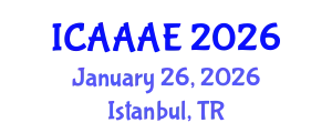 International Conference on Aeronautical and Aerospace Engineering (ICAAAE) January 26, 2026 - Istanbul, Turkey