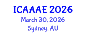 International Conference on Aeronautical and Aerospace Engineering (ICAAAE) March 30, 2026 - Sydney, Australia
