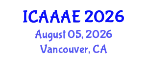 International Conference on Aeronautical and Aerospace Engineering (ICAAAE) August 05, 2026 - Vancouver, Canada
