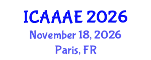 International Conference on Aeronautical and Aerospace Engineering (ICAAAE) November 18, 2026 - Paris, France