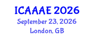 International Conference on Aeronautical and Aerospace Engineering (ICAAAE) September 23, 2026 - London, United Kingdom