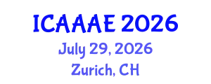 International Conference on Aeronautical and Aerospace Engineering (ICAAAE) July 29, 2026 - Zurich, Switzerland