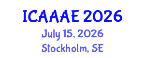 International Conference on Aeronautical and Aerospace Engineering (ICAAAE) July 15, 2026 - Stockholm, Sweden