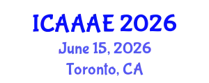 International Conference on Aeronautical and Aerospace Engineering (ICAAAE) June 15, 2026 - Toronto, Canada