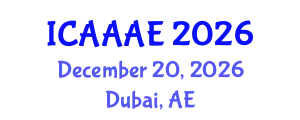 International Conference on Aeronautical and Aerospace Engineering (ICAAAE) December 20, 2026 - Dubai, United Arab Emirates