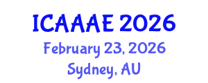 International Conference on Aeronautical and Aerospace Engineering (ICAAAE) February 23, 2026 - Sydney, Australia