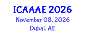 International Conference on Aeronautical and Aerospace Engineering (ICAAAE) November 08, 2026 - Dubai, United Arab Emirates