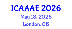 International Conference on Aeronautical and Aerospace Engineering (ICAAAE) May 18, 2026 - London, United Kingdom