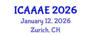 International Conference on Aeronautical and Aerospace Engineering (ICAAAE) January 12, 2026 - Zurich, Switzerland