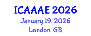 International Conference on Aeronautical and Aerospace Engineering (ICAAAE) January 19, 2026 - London, United Kingdom