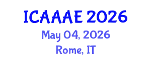 International Conference on Aeronautical and Aerospace Engineering (ICAAAE) May 04, 2026 - Rome, Italy