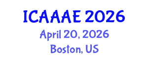 International Conference on Aeronautical and Aerospace Engineering (ICAAAE) April 20, 2026 - Boston, United States