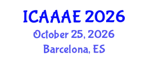 International Conference on Aeronautical and Aerospace Engineering (ICAAAE) October 25, 2026 - Barcelona, Spain