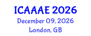 International Conference on Aeronautical and Aerospace Engineering (ICAAAE) December 09, 2026 - London, United Kingdom