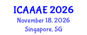 International Conference on Aeronautical and Aerospace Engineering (ICAAAE) November 18, 2026 - Singapore, Singapore