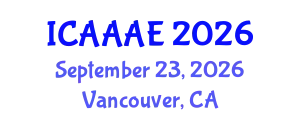 International Conference on Aeronautical and Aerospace Engineering (ICAAAE) September 23, 2026 - Vancouver, Canada