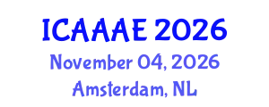International Conference on Aeronautical and Aerospace Engineering (ICAAAE) November 04, 2026 - Amsterdam, Netherlands