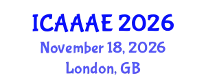 International Conference on Aeronautical and Aerospace Engineering (ICAAAE) November 18, 2026 - London, United Kingdom