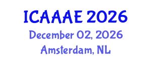 International Conference on Aeronautical and Aerospace Engineering (ICAAAE) December 02, 2026 - Amsterdam, Netherlands