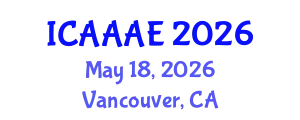 International Conference on Aeronautical and Aerospace Engineering (ICAAAE) May 18, 2026 - Vancouver, Canada