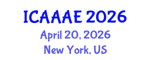 International Conference on Aeronautical and Aerospace Engineering (ICAAAE) April 20, 2026 - New York, United States