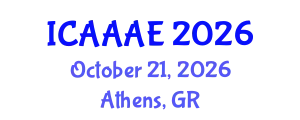 International Conference on Aeronautical and Aerospace Engineering (ICAAAE) October 21, 2026 - Athens, Greece
