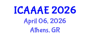 International Conference on Aeronautical and Aerospace Engineering (ICAAAE) April 06, 2026 - Athens, Greece