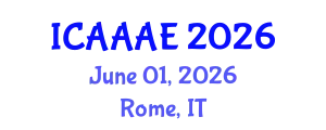 International Conference on Aeronautical and Aerospace Engineering (ICAAAE) June 01, 2026 - Rome, Italy