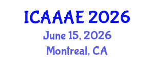 International Conference on Aeronautical and Aerospace Engineering (ICAAAE) June 15, 2026 - Montreal, Canada