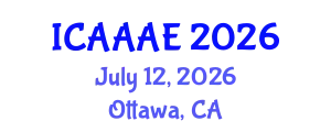 International Conference on Aeronautical and Aerospace Engineering (ICAAAE) July 12, 2026 - Ottawa, Canada