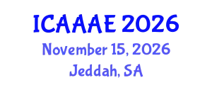 International Conference on Aeronautical and Aerospace Engineering (ICAAAE) November 15, 2026 - Jeddah, Saudi Arabia