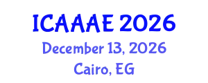 International Conference on Aeronautical and Aerospace Engineering (ICAAAE) December 13, 2026 - Cairo, Egypt