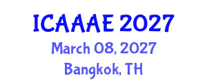 International Conference on Aeronautical and Aerospace Engineering (ICAAAE) March 08, 2027 - Bangkok, Thailand