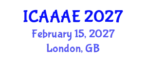 International Conference on Aeronautical and Aerospace Engineering (ICAAAE) February 15, 2027 - London, United Kingdom