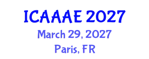 International Conference on Aeronautical and Aerospace Engineering (ICAAAE) March 29, 2027 - Paris, France