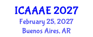 International Conference on Aeronautical and Aerospace Engineering (ICAAAE) February 25, 2027 - Buenos Aires, Argentina