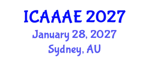 International Conference on Aeronautical and Aerospace Engineering (ICAAAE) January 28, 2027 - Sydney, Australia