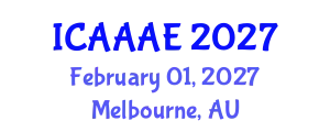 International Conference on Aeronautical and Aerospace Engineering (ICAAAE) February 01, 2027 - Melbourne, Australia