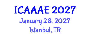 International Conference on Aeronautical and Aerospace Engineering (ICAAAE) January 28, 2027 - Istanbul, Turkey