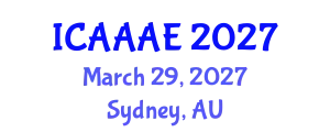 International Conference on Aeronautical and Aerospace Engineering (ICAAAE) March 29, 2027 - Sydney, Australia