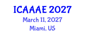 International Conference on Aeronautical and Aerospace Engineering (ICAAAE) March 11, 2027 - Miami, United States