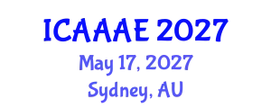 International Conference on Aeronautical and Aerospace Engineering (ICAAAE) May 17, 2027 - Sydney, Australia