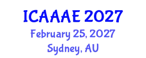 International Conference on Aeronautical and Aerospace Engineering (ICAAAE) February 25, 2027 - Sydney, Australia