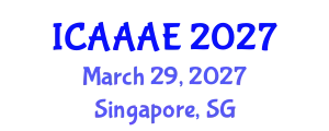 International Conference on Aeronautical and Aerospace Engineering (ICAAAE) March 29, 2027 - Singapore, Singapore