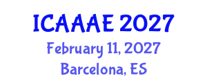 International Conference on Aeronautical and Aerospace Engineering (ICAAAE) February 11, 2027 - Barcelona, Spain