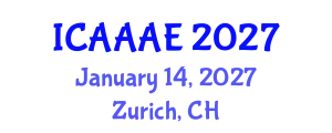 International Conference on Aeronautical and Aerospace Engineering (ICAAAE) January 14, 2027 - Zurich, Switzerland